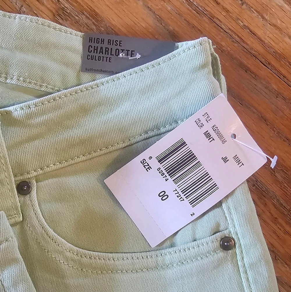 NWT Kut From The Kloth Charlotte High Rise Culotte Sz 00 - Picture 3 of 4